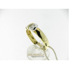 Salvini anello solitario oro giallo e bianco con diamante ct.0,20 ref. n58537